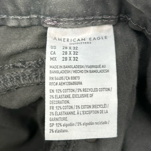American Eagle Flex Soft Twill Skinny Pant in Dark Grey size 28x32 - Picture 5 of 8